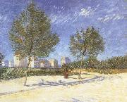 Vincent Van Gogh On the outskirts of Paris painting